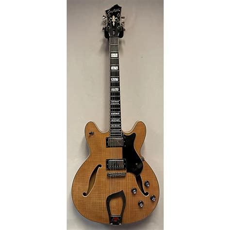 Used Hagstrom Used Hagstrom Viking Deluxe Natural Hollow Body Electric Guitar Natural Guitar