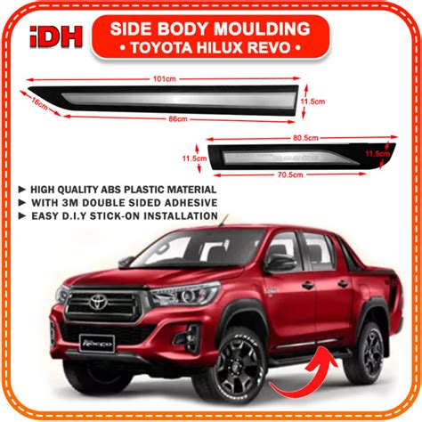 Toyota Hilux Revo Revo Rocco Mark Side Body Moulding 2016 2017 2018