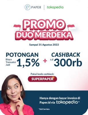 Promo Duo Kemerdekaan Bayar Invoice Di Paper Id Via Tokopedia