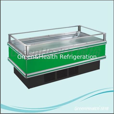 1000L Supermarket Island Freezer Open Top R22 R404a With Singal Side