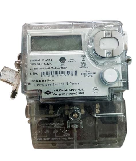 Single Phase HPL Digital Static Watt Hour Meter Model Name Number