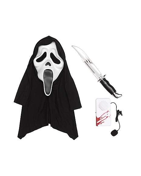 Ghost Face Costume Kit with Voice Changer - Spirithalloween.com