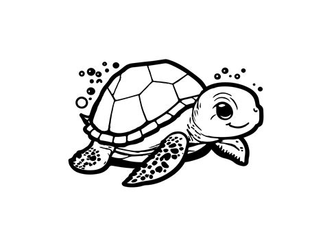 Sea Turtle Clipart Black And White