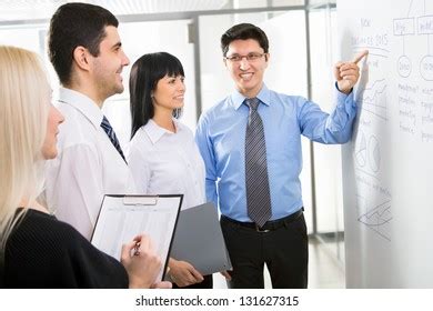 Group Business People Looking Graph On Stock Photo Shutterstock