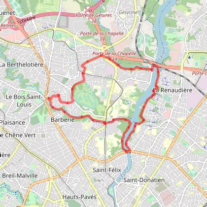 Parcours Marche Nantes Sentier Erdre Cens Gesvres Nantes