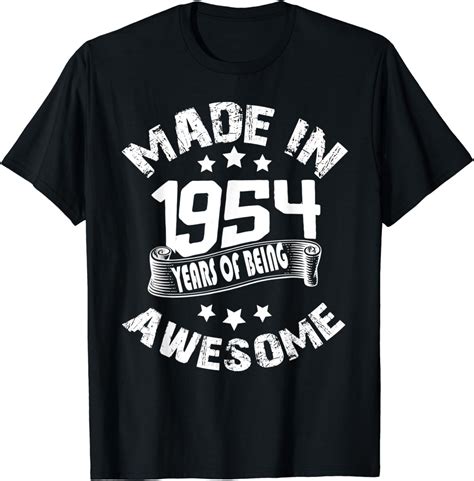 Best Made In 1954 Awesome 66th Birthday T Men Women Adult T Shirt Clothing