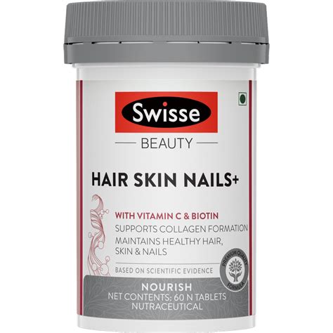 Buy Swisse Beauty Hair Skin Nails+ with Vitamin C and Biotin for ...