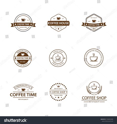 Coffee Vintage Logo Vector Icon Pack Stock Vector (Royalty Free) 1934832968 | Shutterstock