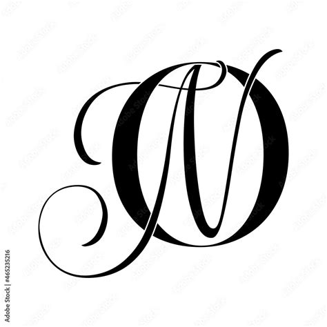 on, no, monogram logo. Calligraphic signature icon. Wedding Logo ...