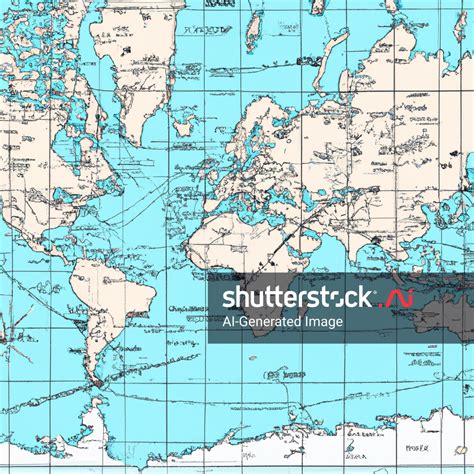 ภาพ World Map Political Boundaries Ocean Depths ที่สร้างโดย AI ...