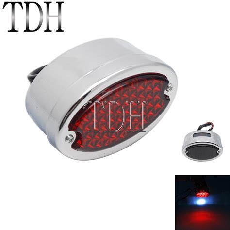 Luz LED Cromada Para Motocicleta Tipo Cafe Racer Grandado