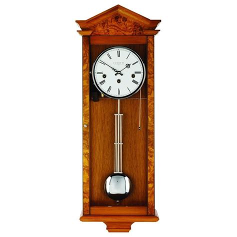 Oak With Burr Olive Regulator Wall Clock