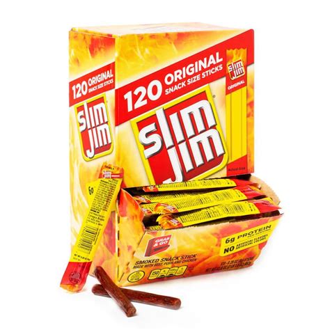 Slim Jim Original Snack Sticks: 120-Piece Box | Candy Warehouse