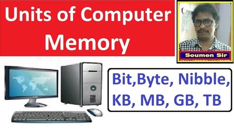 Units Of Computer Memory Bit Byte Nibble Kb Mb Gb Tb Pb