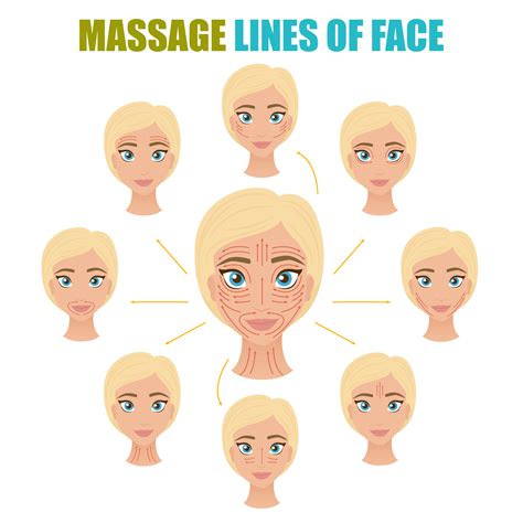 Lignes De Massage Du Visage 475906 Art Vectoriel Chez Vecteezy