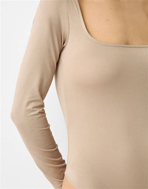 Long Sleeve Bodysuit Women Bershka