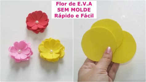 Flor Linda De Eva R Pida E F Cil Sem Molde E Sem Frisador Goma De