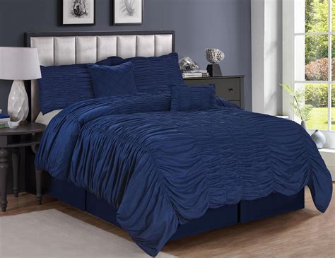 Olivia 5pc Comforter Set Blue King