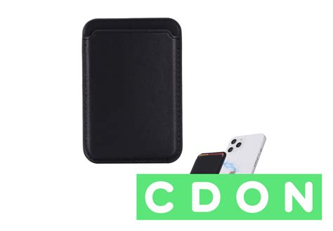 MagSafe Korthållare Lädertextur Svart | CDON