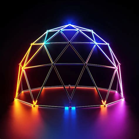 Premium Photo | Frame of Geodesic Dome Sign With a Dome Shaped Board ...