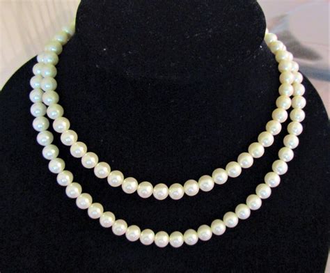 Rare Vintage Sarah Coventry Double Strand Faux Pearl Necklace Etsy