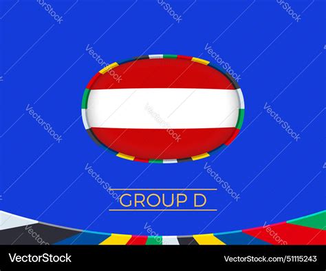 Austria flag for 2024 european football Royalty Free Vector