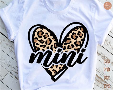 Mama Mini Leopard Heart Svg Mother S Day Svg Mom And Etsy