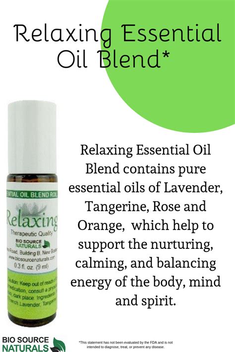 Buy Relaxing Essential Oil Blend Roll On Biosource Relaxing