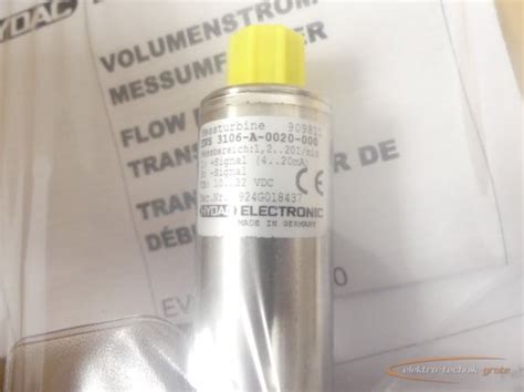 Hydac Evs A Sn G Flow Meter Turbine Unbranded In