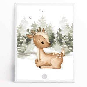 Woodland Animals Nursery Decor, Printable Nursery Wall Art, Forest Animals Prints, Woodland Baby ...