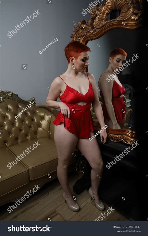 Photo Beautiful White Model Lingerie Bedroomstanding Stock Photo Shutterstock