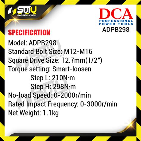 Dca Adpb Adpb Bm V Nm Cordless Brushless Impact Wrench