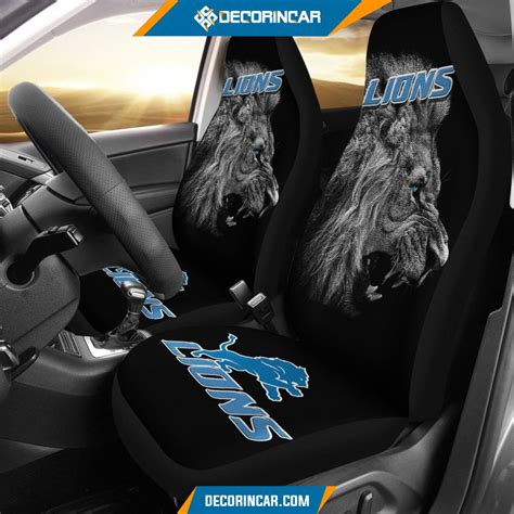 Detroit Lions Car Seat Covers Real Lion Detroit Lions Fanart Seat Covers Gts010603