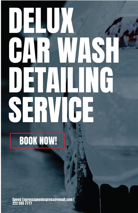 Free Car Wash Detailing Service Poster Template to Edit Online