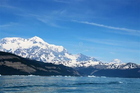 View of Mount Saint Elias in Alaska Seen from Icy Bay, United States ...