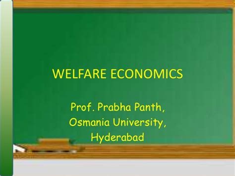 Welfare economics