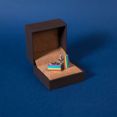 Gold Plated Rainbow Pride Cufflinks LGBT Gay Pride Same Sex Etsy