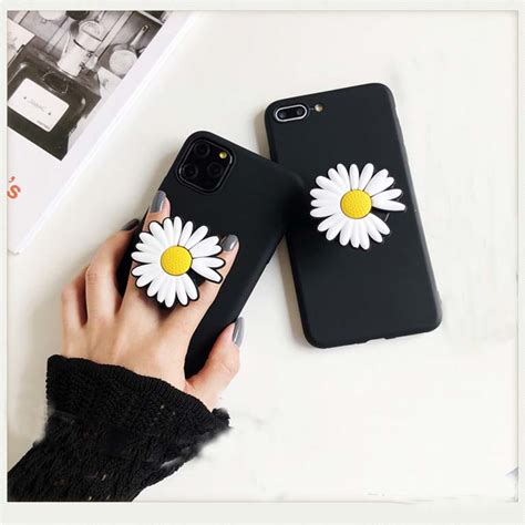 For Infinix Hot 50i 40i 40 Pro Case Fashionable Cartoon Chrysanthemum Stand Dustproof Smooth For