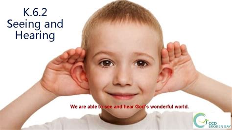 K 6 2 Seeing And Hearing We Are