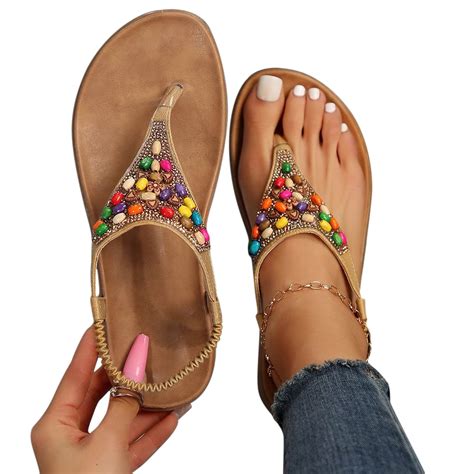 Lovskoo Women S Sandals Comfortable Dressy Summer Bohemian Shoes