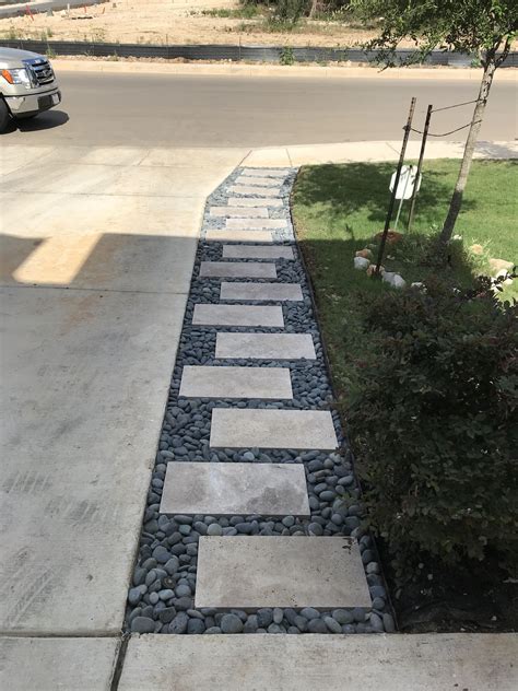 Front Door Landscaping Front Yard Walkway Sidewalk Landscaping Stone