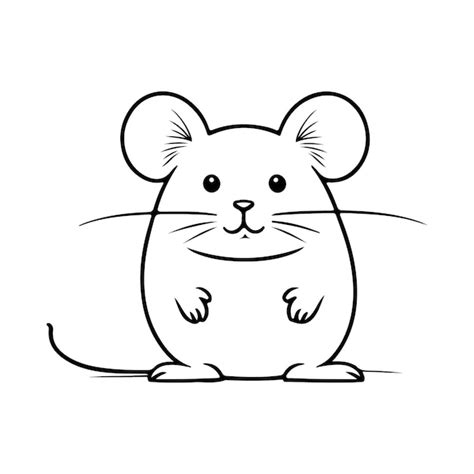 Premium Vector | Rat line art vector illustration