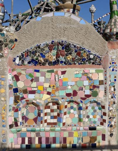 Watts Towers / Nuestro Pueblo (mosaic) - Sabato (Simon) Rodia — Google Arts & Culture