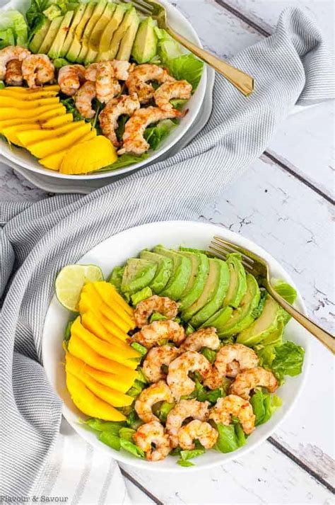 Prawn Mango Avocado Salad With Lemon Lime Vinaigrette Flavour And Savour