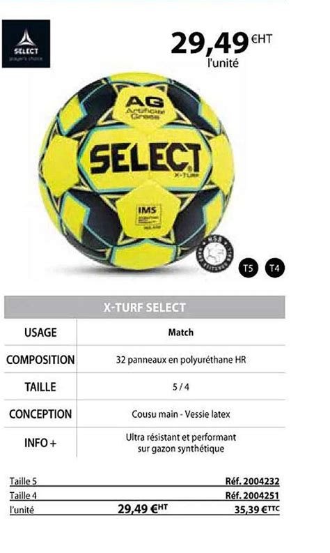 Promo X Turf Select Chez Casal Sport ICatalogue Fr