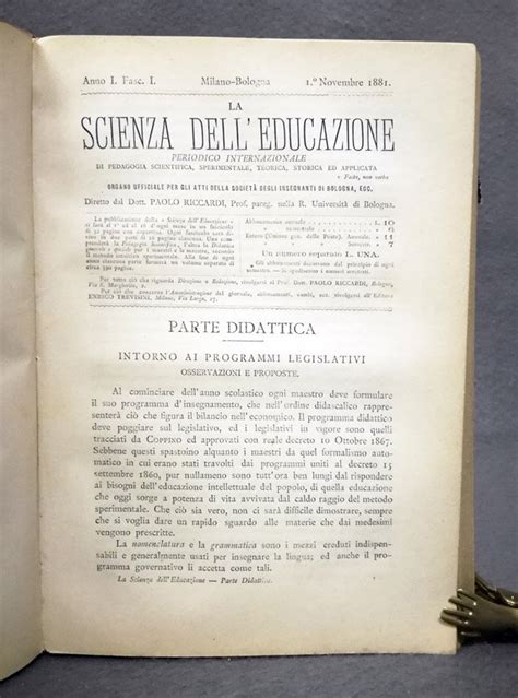 La Scienza Dell Educazione Periodico Internazionale Di Pedagogia