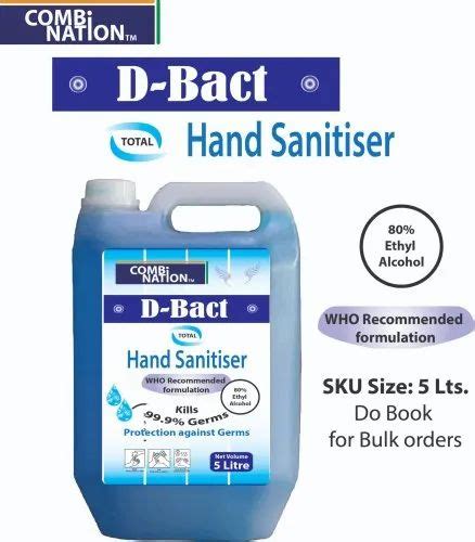 Combination D Bact Total Hand Sanitiser Who Recommended Percent