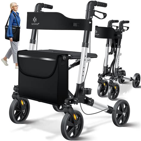 Kesser Rollator Gehwagen Gehhilfe Klappbar Alu Rollator Leicht