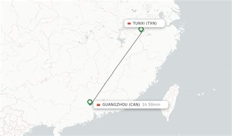 Direct Non Stop Flights From Tunxi To Guangzhou Schedules