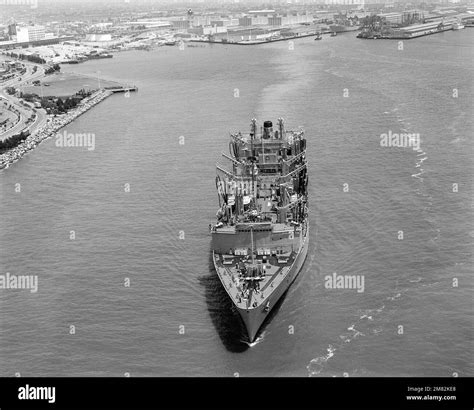 Aerial Bow View Of The Wichita Class Replenishment Oiler Uss Kansas